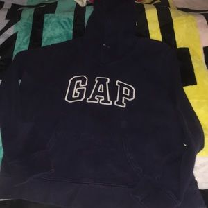 Navy blue pullover hoodie